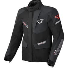 Image of Macna Synchrone Motorbike Motorcycle Waterproof Textile Jacket - Black