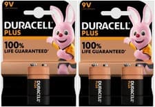Image of Duracell 9V Batteries 100% Plus Power Long Lasting High Performance Bulk Pack