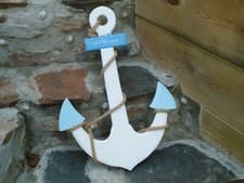 Image of Large Ships Anchor With Rope Wall Plaque Home Decor /Ship Boat-maritime Bar Pub