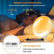 Image of Sunrise Alarm Clocks, Wake Up Light with Sunrise/Sunset Simulation Dual SMART UK
