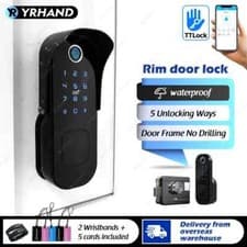 Image of Tuya Fingerprint Door Lock Waterproof Outdoor Gate Bluetooth TT Lock Wifi