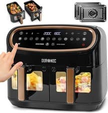 Image of Duronic XXL Digital Air Fryer AF24 BG 10L Family Size Air Fryers Double Drawer