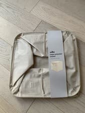 Image of Wilko Cream large Polyester Storage Basket, Foldable Design, 35 x 35 x 31 cm