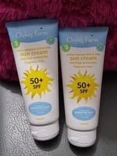 Image of 2 X Childs Farm Water Resistant UVA & UVB Suncream SPF 50+ Sensitive Skin 100ml