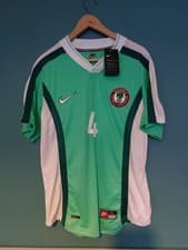 Image of Nike Nigeria Home Shirt Large Kanu Number 4 Please Read New