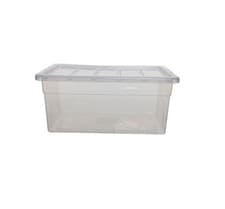 Image of 56cm Storage Box Spacemaster Clear Plastic Stackable Home Storage Box 38L