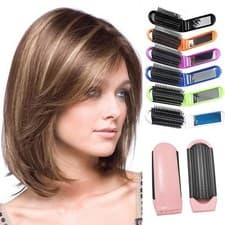 Image of Folding Hair Brush With Mirror Travel Handbag Pocket Size Portable Handy Compact