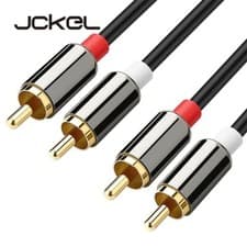 Image of Premium Twin Phono Cable Lead Stereo Audio 2 x RCA to 2 x RCA Male 24K GOLD