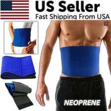 Image of Waist Trimmer Belt Sweat Band Wrap Ab Stomach Weight Loss Fat Burner Slimming