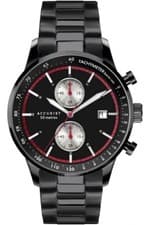 Image of Accurist Men's, Stainless Steel, Black Strap & Dial Watch, 7364