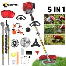 Image of 5-in-1 Petrol Strimmer Long Reach Multi Functional Garden Tool Brush Cutter 52cc