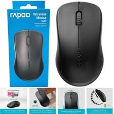 Image of Rapoo Wireless Optical Mouse 2.4GHz 1000 DPI + USB Receiver For PC Laptop Mac