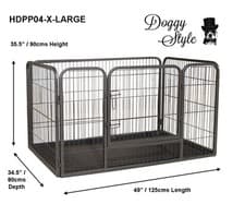 Image of Heavy Duty Puppy Play Pen WITH FLOOR Whelping Box 4 x Sizes / Dog Enclosure /