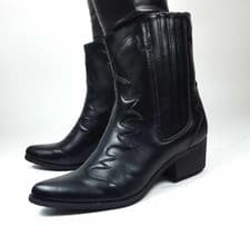Image of Ladies Ankle Zip Western Pointed Toe Cowboy Boots