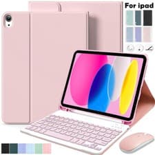 Image of Keyboard Mouse Case Cover For iPad 11th 10th 9th 8th 7th Gen Air 3 4 5 6 Pro 11