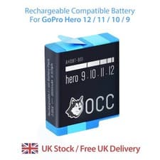 Image of Rechargeable Compatible Battery For GOPRO Hero 9/10/11/12_1800mAh_OCC