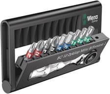 Image of Wera Bit-Check 10 Zyklop Mini BiTorsion 1 Set, 10 Piece,7.6 x 2.5 x 12.7 cm