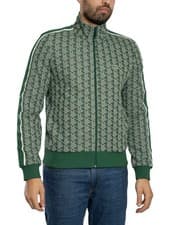 Image of Lacoste Men's Paris Zip-Up Jacquard Track Jacket, Green