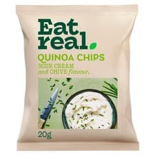 Image of Eat Real Quinoa Sour Cream & Chive Chips 40g (Pack of 6)