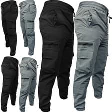 Image of Mens Tactical Cargo Pants Outdoor Hiking Trekking Joggers 4 Way Stretch Trouser