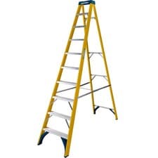 Image of Werner 10 Tread Fibreglass Step Ladder GRP EN131 Non-Conductive 7161018