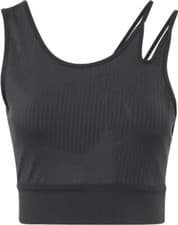 Image of Reebok Seamless Training Crop Top Black Ladies Size S 8-10