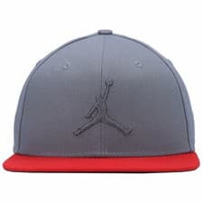 Image of Nike Air Jordan Pro Jumpman Snapback Hat Gray & Gym Red Brim NWT