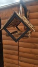 Image of Beautiful Cottage Garden Wild Bird Feeder Waterproof Wood ~ Fast Shipping. new