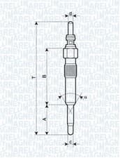 Image of Magneti Marelli 062900028304 Glow Plug for Audi,Ford,Gaz,Opel,Renault,Seat,Skoda