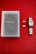 Image of DKNY Ladies Stainless Steel Watch Grey Dial + Box Extra Links Bracelet Working