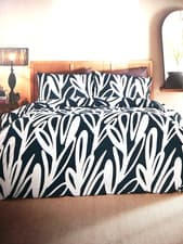 Image of Single Bedset Duvet Cover Abstract Navy Print & Slip Cosmopolitan 2 Piece Set