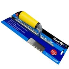 Image of BlueSpot Adhesive Tile Tiling Notched Spreading Trowel  Soft Grip Handle
