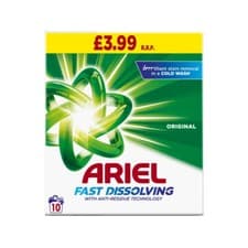 Image of Ariel Washing Powder Fast Dissolving, 650g - Removes Stains In One Wash!