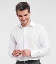 Image of Russell Collection Long Sleeve Tailored Ultimate Non-Iron Shirt Workwear