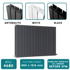 Image of Designer Flat Panel Radiator Horizontal Vertical Modern Central Heating Rads