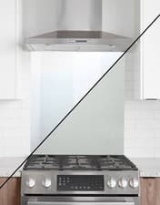Image of Kitchen Splashback - aluminium composite - Matt/Gloss Silver - 2 sizes