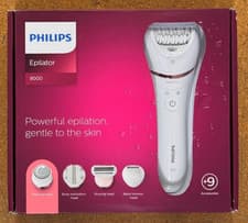 Image of Philips Satinelle Wet & Dry Epilator Series 8000 BRE740/11 - 9 ATTACHMENTS - NEW