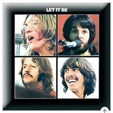Image of THE BEATLES Metal Album Pin Badge: LET IT BE (LARGE): Official Merch gift £pb0