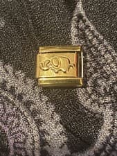 Image of New Gold Elephant Italian Charm Fits 9mm Classic Nomination Bracelet