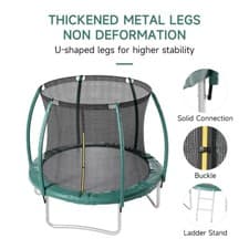 Image of Portable Child Adult Trampoline Internal Safety Net Enclosure 6/8/10/12/14FT