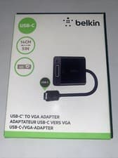 Image of BELKIN F2CU037btBLK USB-C to VGA Adapter - Black - 14cm / 5 inches