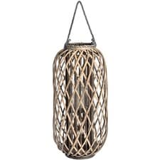 Image of Large Standing Wicker Lantern - 18731