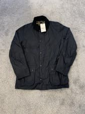 Image of Men’s Barbour Navy Ashby Tartan Lined Waxed Jacket BNWT - Size Medium