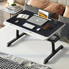 Image of Folding Laptop Table Sofa Bed Breakfast Tray Portable Computer Desk Lap Stand UK