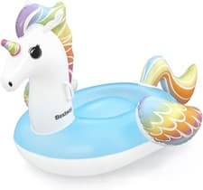 Image of Bestway Unicorn Pool Float, Kids Inflatable Ride-On with Handles, Inflatable Be