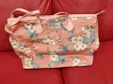 Image of New Cath Kidston Canvas Tote Floral Pink Shopper RRP £85 New Without Tags