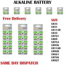 Image of LR44 LR41 LR1130 LR43 LR936 LR754 LR721 LR920 LR1120 Button Coin Cell Batteries