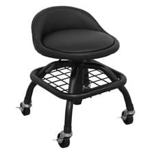 Image of Sealey SCR02B Creeper Stool Pneumatic Adjustable Height Swivel Seat & Back Rest