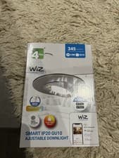 Image of 4lite Wiz Connected Smart IP20 GU10 Adjustable Downlight in Satin Chrome