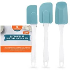 Image of 3-9pk Silicone Spatula Set Heat Resistant Non Stick Cooking Baking Scraper Tools